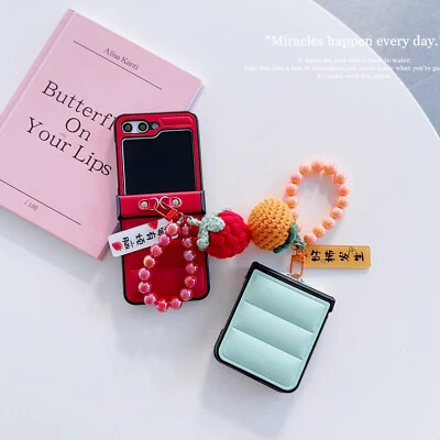For Samsung Galaxy Z Flip 5 4 3 + Cute Pendant Phone Case Cover Back Women Girl - Image 1 of 4