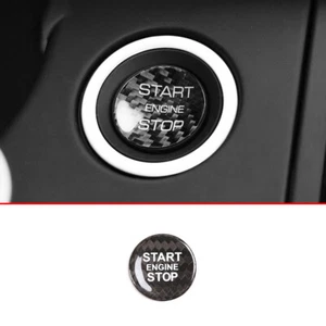 Real Carbon Fiber Start Button Ignition Switch Cover For Range Rover Sport 14-22 - Picture 1 of 11