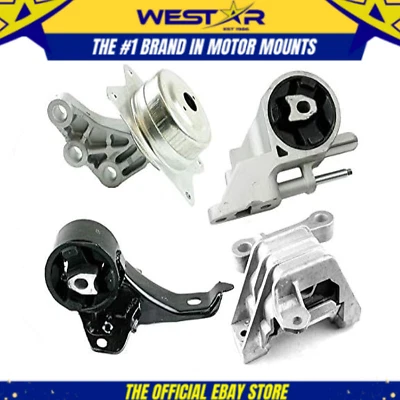 Motor & Trans Mount 4PCS conjunto compatível com 2008-2010 Chevrolet Malibu 2.4L Auto Trans 4SP - Imagem 1 de 4