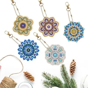  Key Chain Key Ring Hanger Diamond 2 Pcs DIY Bag Pendant Kit Fashion Cute Woman - Picture 1 of 29