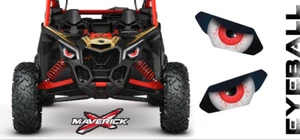 Headlight Custom Graphics Eye Sticker Decals Racing Can Am Maverick X3 EyeBall - Picture 1 of 4