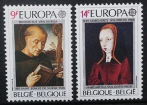 BELGIUM 1980 Europa: Art. Set of 2. Mint Never Hinged. SG2591/2592. - Picture 1 of 1