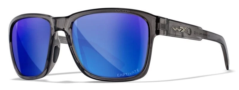 全新 Wiley X TREK 偏光 Goss 水晶框架 Captivate 蓝色镜面 AC6TRK09 — 第 1/1 张图片