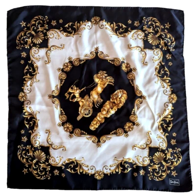 Vintage 70s -  BETTY BARCLAY - Made In Italy 100% Silk Scarf  - 34"x34" - Image 1 of 4