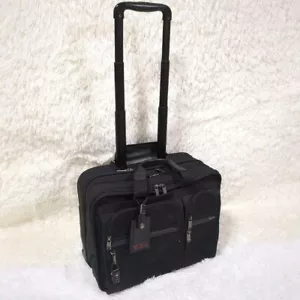 TUMI Business Carry Bag 2Wheel Suitcase 26104DH Black Nylon Travel Popular Model - Picture 1 of 11