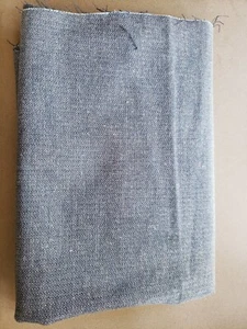 19" x 66" plus more Blue denim-like herringbone pattern cotton fabric panel - Picture 1 of 3