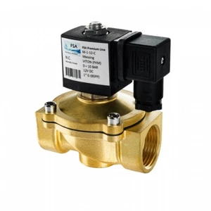 Elettrovalvola FSA ottone 1" 12V DC 0-10 bar Viton chiusa senza corrente - Foto 1 di 7