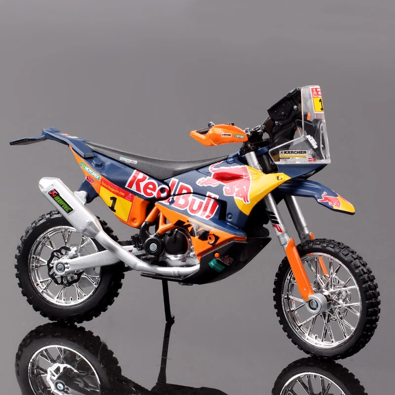 2019 1/18 Bburago KTM 450 Rally #1 Macro Red Bull Motorcycle Toy Motocross Model