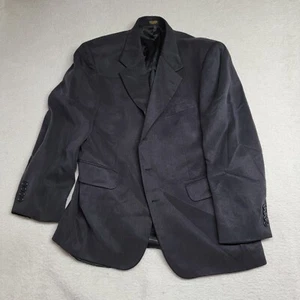 Oscar De La Renta Mens Blazer Sport Coat Size 42 R Black Jacket - Picture 1 of 13