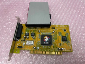 SiiGSCSI360P PCI BUS MASTER CONTROLLER CARD w CABLE CONNECTOR - Picture 1 of 7