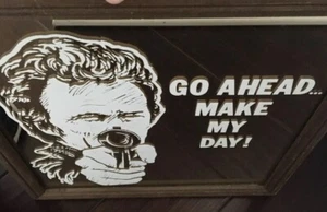 Vintage Clint Eastwood “Go Ahead Make My Day” Sudden Impact Movie Mirror - Picture 1 of 5