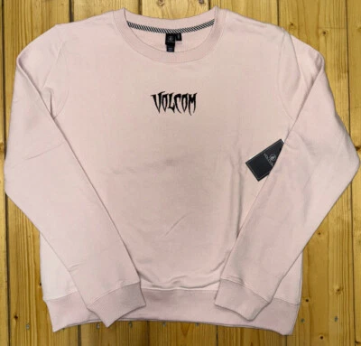 VOLCOM Woman Sound Check Fleece HZP Crewneck rosa NEW Neuware Portofrei!! - Bild 1 von 3