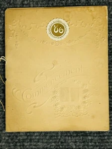 Antique 1906 Gobleville High School Gobleville Michigan Commencement Book Rare! - Picture 1 of 7