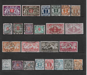 DANZIG VARIOUS USED POSTAGE/SEMI-POSTAL/AIRMAIL ISSUES 1922 - 1923 - Picture 1 of 2