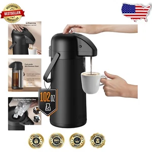 Thermos Caffè Isolato Doppio Strato - Airpot 3L con Pompa Facile Erogazione - Foto 1 di 10