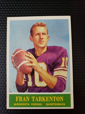 1964 PHILADELPHIA #109 FRAN TARKENTON VIKINGS.  SMALL GUM STAIN ON FRONT. - Image 1 of 3