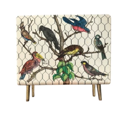 Piero Fornasetti Hand Paint Italian Mid Century Modern Magazine Rack - Image 1 of 4