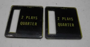 Bally Pinball Coin Entrance Plates 2 Plays Quarter - Picture 1 of 1