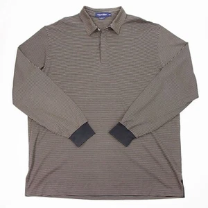 Polo Golf Ralph Lauren Para Hombres 2XL Negro Rayas Golf Polo Algodón Pima - Imagen 1 de 7