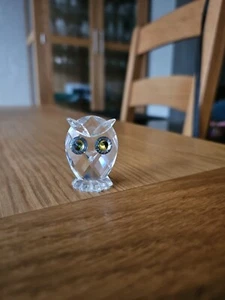 Swarovski Mini Crystal Owl 1.5" Figurine 7654 NR 038 000 Micro Chip On Ear - Picture 1 of 10