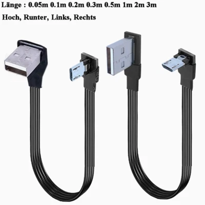 Cable USB plano micro carga rápida cable cable cable cable de carga cable de datos 0,05 m - 3 m - Imagen 1 de 4