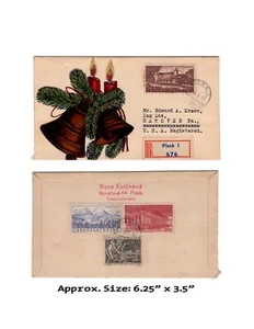 Rose Kutinova Czech 1946 Hand-Painted Christmas Candles Bells Antique Ephemera - Picture 1 of 3