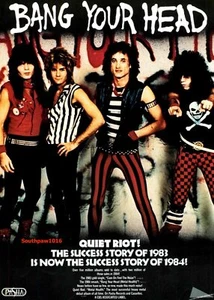 1984  Quiet Riot  "Bang Your Head" Song Release Music Industry Promo Reprint Ad - Picture 1 of 1