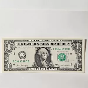 $1 Birthday Note One Dollar Bill F03691940B Uncirculated ( Trailing Year 1940 ) - Picture 1 of 1