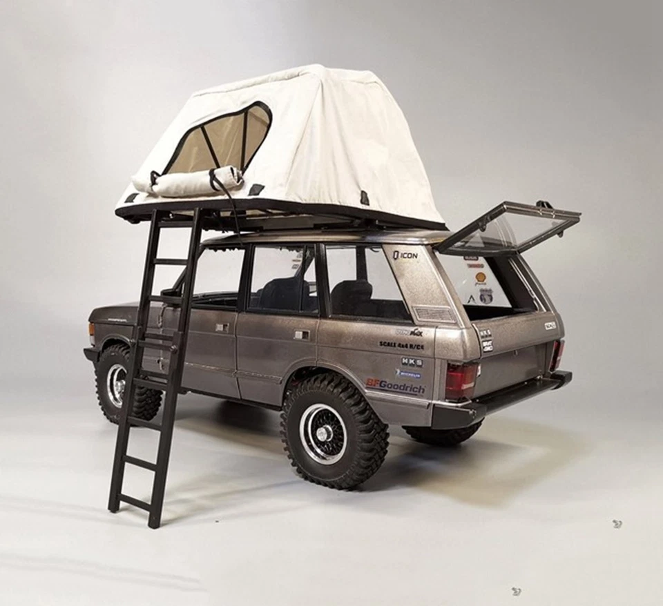 Simulation Roof Top Tent Folding with Ladder For 1/8 1/10 SCX10 TRX4 D90 RC Car/ - Image 1 of 4