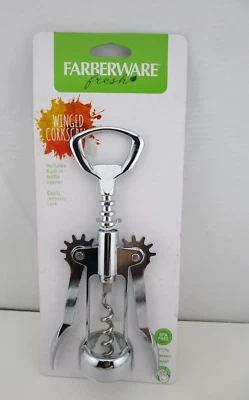 Farberware Silver Wing 6" clásico sacacorchos abridor de botellas de vino, apto para lavavajillas Foto 1 de 4