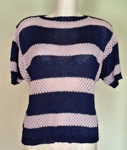 Damen Pullover handgestrickt, mit Streifen, Größe M - Bild 1 von 1
