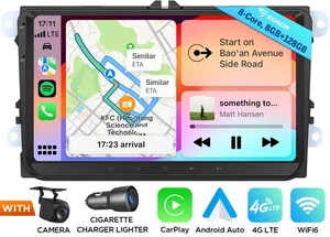 Android Autoradio 8+128 9Zoll GPS Navigationssystem Plug & Play für VW Golf Plus - Bild 1 von 22