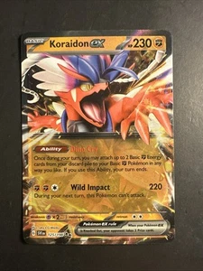 Pokemon 2024 Scarlatto e Viola Koraidon ex 125 /198 Holografico Full Art - Foto 1 di 4