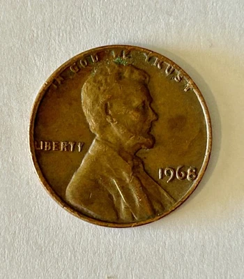 1968 Lincoln Penny  Mint Error - Rim In God We Trust - Image 1 of 4