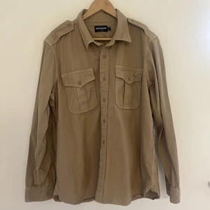 Guideboat Company Field Shirt XL Khaki Military Epaulets Utility Safari Bush - Picture 1 of 9