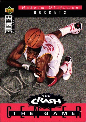 1994-95 Upper Deck Collector's Choice - Crash Hakeem Olajuwon #R9 rebotes  Foto 1 de 2