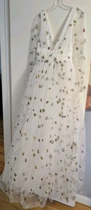 Schmetterling Marienkäfer weiß Hochzeitskleid von Lurelly Größe 4 Neu mit Etikett kleine Marke $ 825,00 - Bild 1 von 12