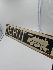 Blechschild, Bahnbetriebswerk, Werbeschild, Reproduktion - Bild 1 von 7