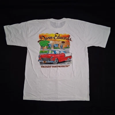 Camisa De Colección Dunn Edwards Pinturas Para Hombre 2XL 1992 EE. UU. Hecha Excelente Estado Blanca T Foto 1 de 4