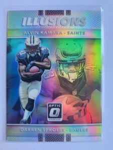 2017 Donruss Optic Alvin Kamara & Darren Sproles Illusions Silver Prizm #9 - Picture 1 of 2