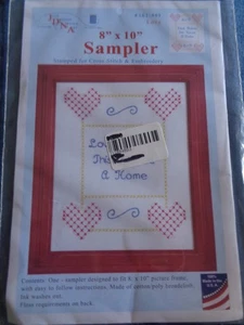 JACK DEMPSEY GESTEMPELT KREUZSTICHMUSTER LIEBE MACHT DIESES HAUS ZU EINEM ZUHAUSE 8" X 10" - Bild 1 von 2