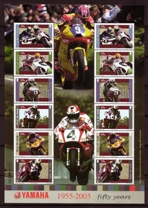 FOGLIO ISOLA DI MAN 2005 YAMAHA MOTO 50° ANNIVERSARIO MNH - Foto 1 di 1