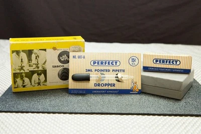 Антикварные слайды для микроскопа - 12 подготовленных насекомых Tasco плюс идеальный монтажный комплект - Изображение 1 из 4