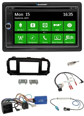 Blaupunkt Bluetooth 2DIN Lenkrad DAB USB TMC Navigation für Citroen Spacetourer - Bild 1 von 4