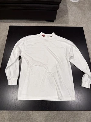 Nike Auburn Tigers White Base layer Men’s Large White Mock Collar Shirt Vintage - Image 1 of 4