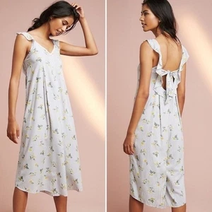 NWT Anthropologie x Floreat Floral Ruffle Stripe Wide Leg Jumpsuit Small - Picture 1 of 8