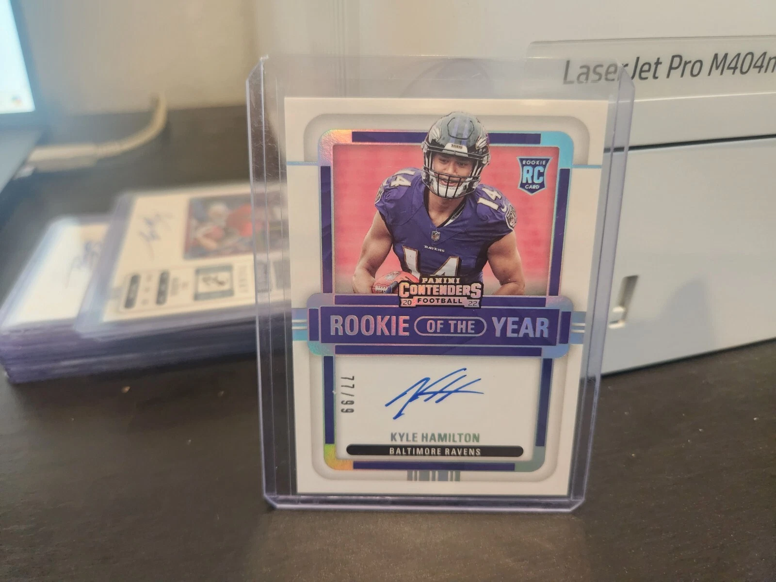 2022 Panini Contenders Kyle Hamilton Rookie of the Year On Card Auto /99 SP