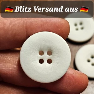 6 Knöpfe Knopf Kunststoff 20mm 25mm Weiß Matt Hohe Qualität ☆☆☆☆☆ - Picture 1 of 3
