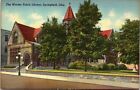 Postcard Springfield Warer Public Library Building Oh B218
