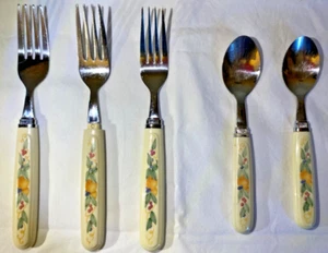Corelle Abundance Stainless Steel Silverware - Forks and Spoons - 5 Piece - Picture 1 of 5